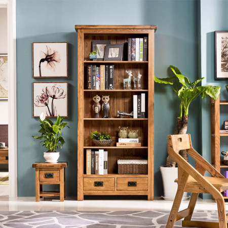 Rustic Oak : Kệ Sách Gỗ Sồi - 90cm